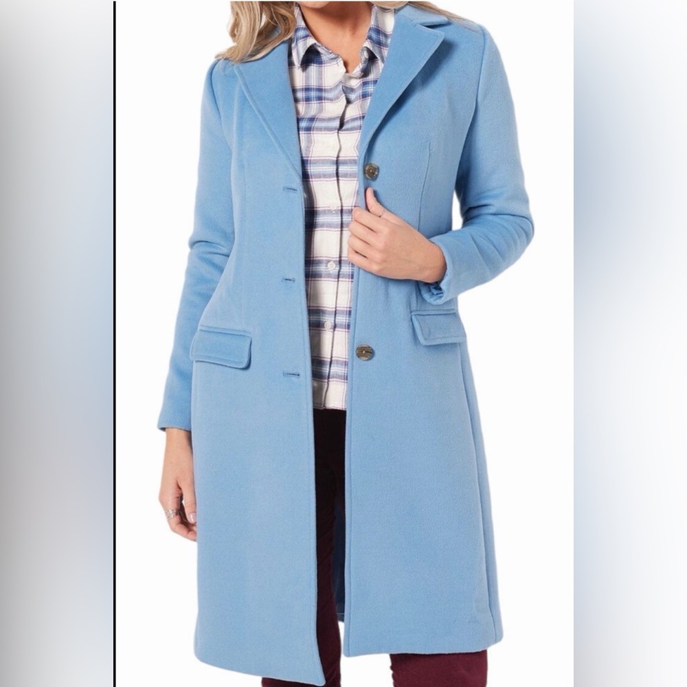 Candace Cameron Bure Light Blue winter dress Coat